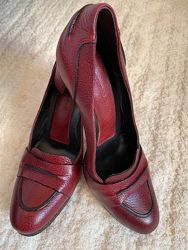 Итальянские туфли, бордо, Roberto del Carlo,  р-р 37