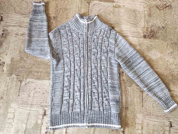 Вязаный свитер, кофта под горло на рост 128-146. замеры. Очень хорошее сост