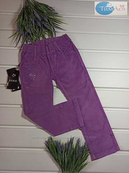 Брюки вельветові  без флісу, на флісі 1-7 років Нові