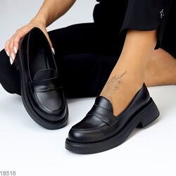 Шкіряні туфлі Idaho, чорні туфлі, кожаные черные туфли Idaho 36,37,39р 