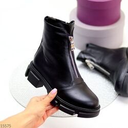 Зимові шкіряні черевики, кожаные зимние ботинки Bold 36р-23 см код 15575  