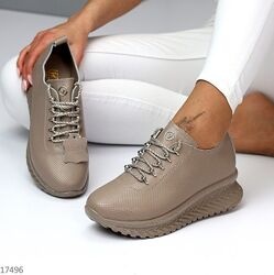 Бежеві шкіряні кросівки Terra, кожаные кроссовки Terra 38р-24.5 см код 17496