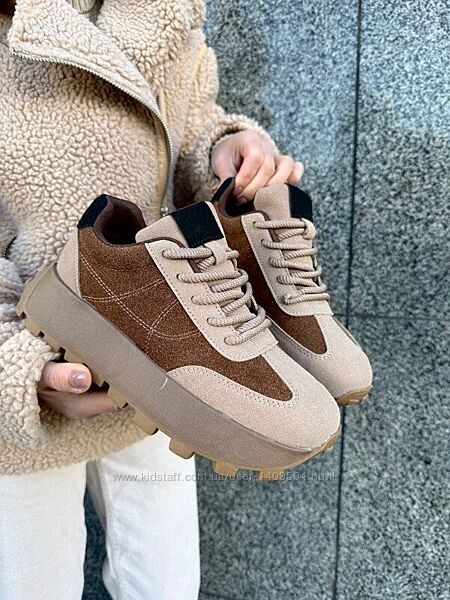 Жіночі кросівки коричневі, кроссовки женские на платформе 36-39,41р код 8913