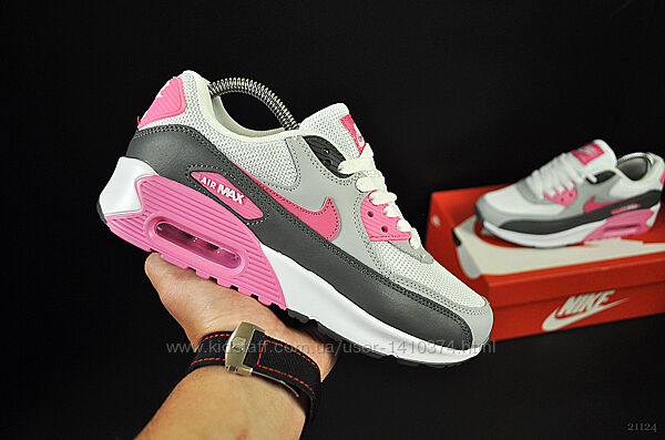 кросівки Nike Air Max 90 сірі з білим