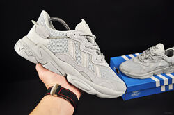 чоловічі кросівки Adidas Ozweego сірі і чорні замш 41-46р