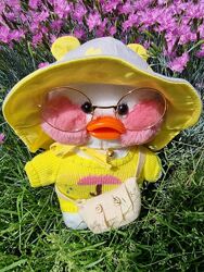 М&acuteяка іграшка качечка Cafe-mimi duck в жовтому капелюсі