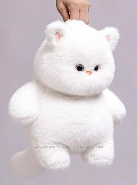 М&acuteяка іграшка білий плюшевий котик 35 см