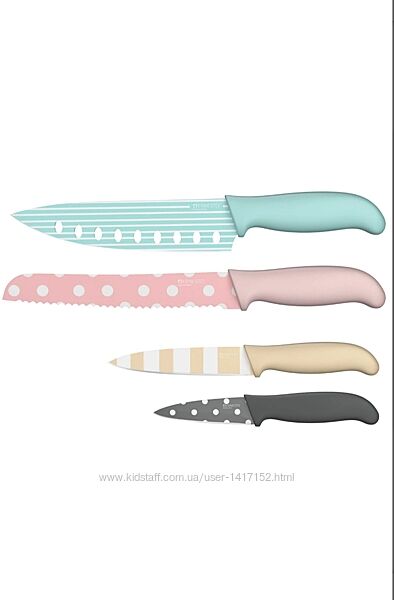 Набір ножів ERNESTO, леза з антипригарним покриттям, 4 шт