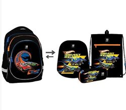 Набір рюкзак Kite  пенал  сумка для взуття SETHW22-700M2p Hot Wheels