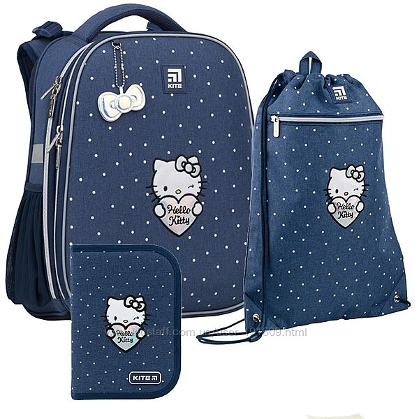 Набір рюкзак Kite  пенал  сумка для взуття SETHK22-531M Hello Kitty