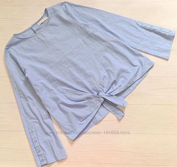 Бавовняна блузка сорочка із зав&acuteязками дівчинці Zara 11-12років