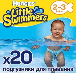 Трусики-подгузники для плавания Huggies Little Swimmers размер 2-3 3-8 кг