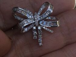 Платиновое кольцо с бриллиантами 1 карат