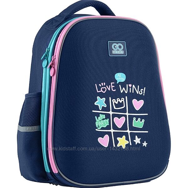 Шкільний рюкзак GoPack GO23-165M-2 Education напівкаркасний Love wins