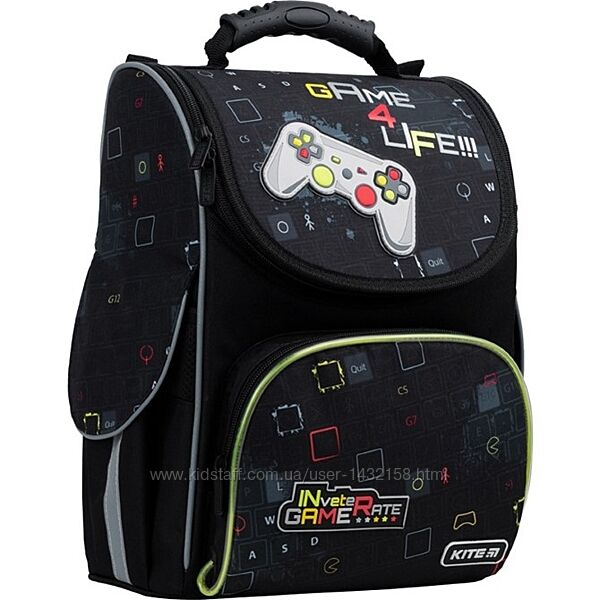 Шкільний рюкзак ортопедичний Kite K22-501S-8 LED Game 4 Life каркасний