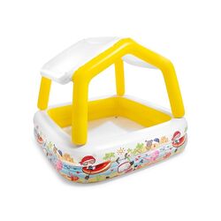 Бассейн надувн. Морское дно винил, с тентом, рем. комплект 