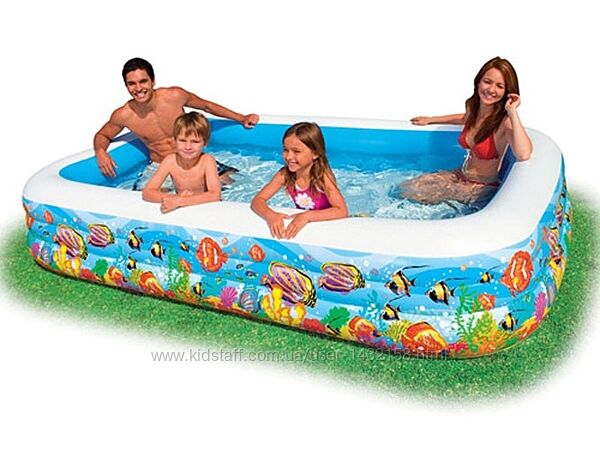 Бассейн семейный прямоугольный, 3 кольца 