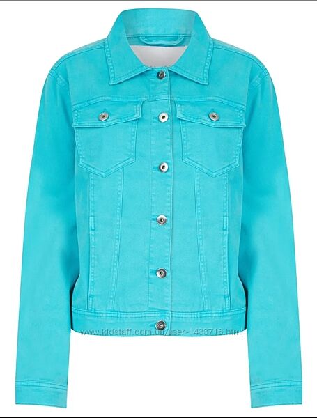 Шикарный яркий хлопковый пиджак с карманами джинсовка Пог-60 см