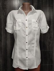 Классная льняная рубашка, лен ПОГ 54 см.