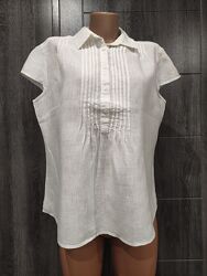 Шикарная льняная блузка лён Пог 56 см.