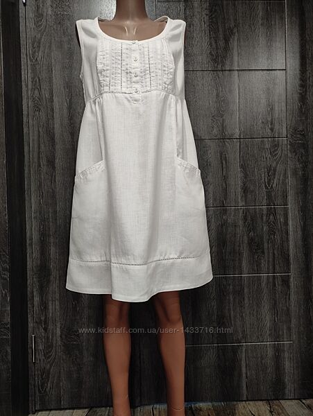Обалденное льняное платье лен из льна Пог-49 см