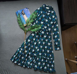 Гарна сукня сорочка міді в принт