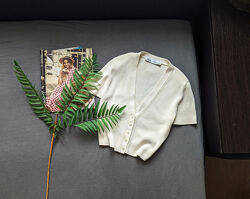 Крутий базовий трикотажний топ в рубчик футболка кроп топ zara