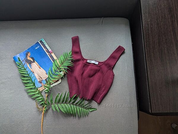 Стильний короткий топ zara xs s