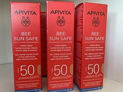 Apivita Солнцезащитный тонирующий крем-Гель для лица  SPF50 