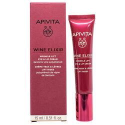 Apivita Wine Elixir Крем для области вокруг глаз  eye & lip care 