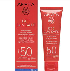Apivita солнцезащитный крем-гель для лица spf 50, Bee Sun Safe Fresh