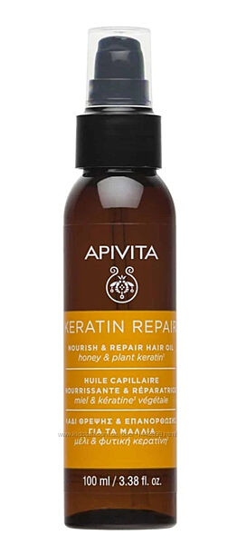 Apivita восстанавливающее масло для волос Keratin Repair OIl 