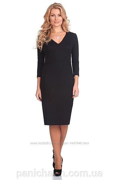Базовое черное платье до колена