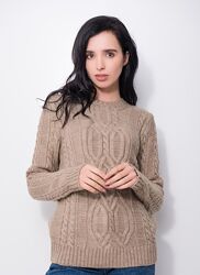 Сіро-бежевий ажурний светрик