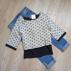 Вільний джемпер в сердечка, XL