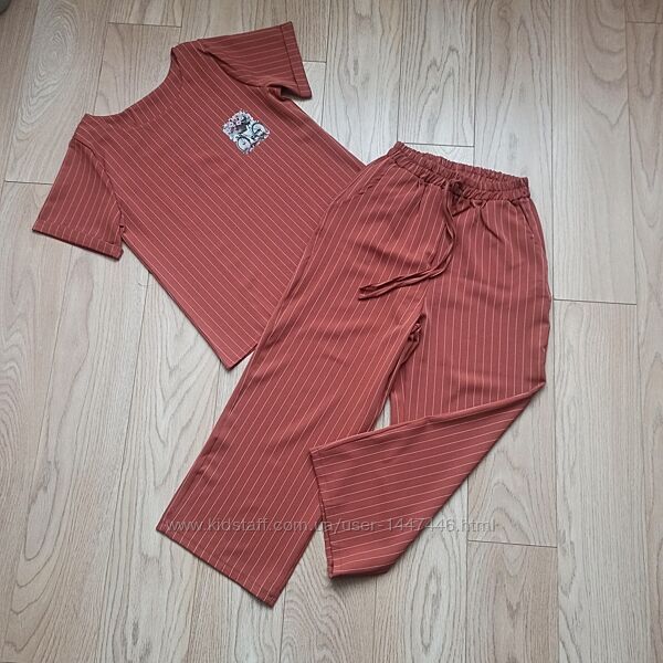 Літній зручний костюм з штанами, М