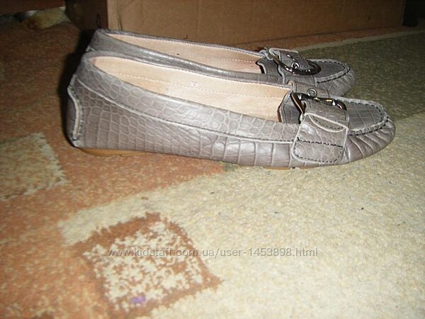 Комфортные кожаные мокасины, 40 размер - 25 см