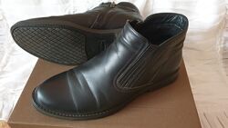 Чоловічі шкіряні зимові фірмові напівчоботи Mida на хутрі