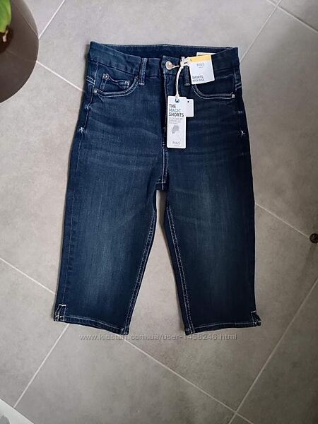 Класнючі новенькі джинсові бриджі m&s , розмір xs/s. 