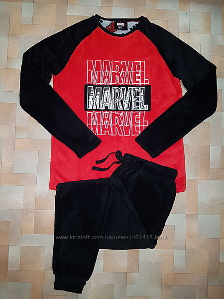 Мега теплый пушистый комплект, пижама меховушка, плюш Primark Marvel р-р XS