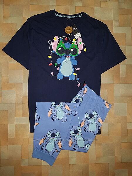 Нереально красивый, яркий комплект котон Стич, пижама Stitch Disney George 