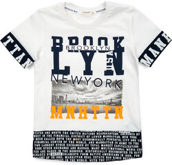  Ефектна стильна футболка BROOKLYN для хлопчика На 9-14років. Два кольори.