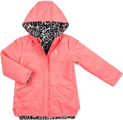  Двухсторонняя утепленная лёгкая курточка-ветровка для девочки. 110см