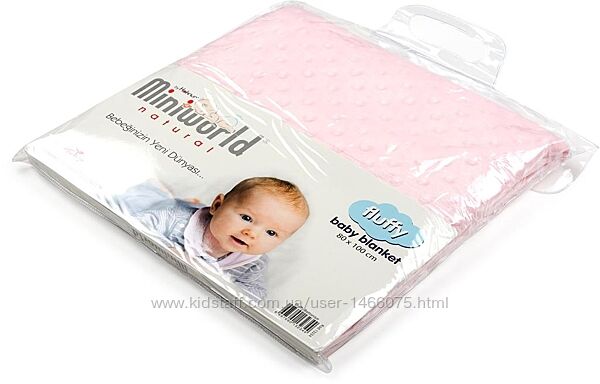 Уютное двухстороннее велюровое одеяльце-пледик для малыша. розовый, крем