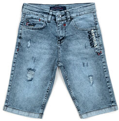 Модні джинсові шорти з потертостями для хлопчика.