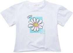 Стильна модна футболка-oversize з ромашкою для дівчинки. Три кольори.