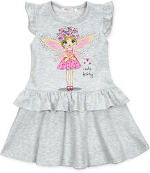 Симпатична літня трикотажна сукня з феєю для дівчинки. На 3, 4 роки.