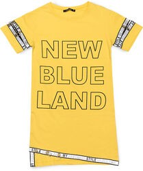 Эффектное трикотажное платье-футболка NEW BLUELAND для юной модницы.