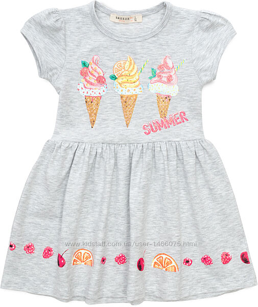 Чудова легка літня трикотажна сукня з морозивом. на 3, 4, 5 та 8 років.