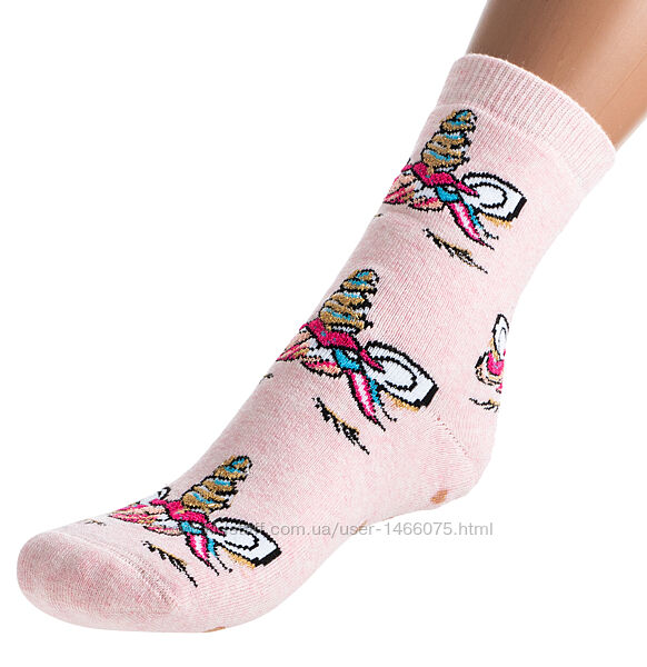 Яскраві якісні махрові шкарпетки з єдинорогом для дівчинки. pink/blue/gray 
